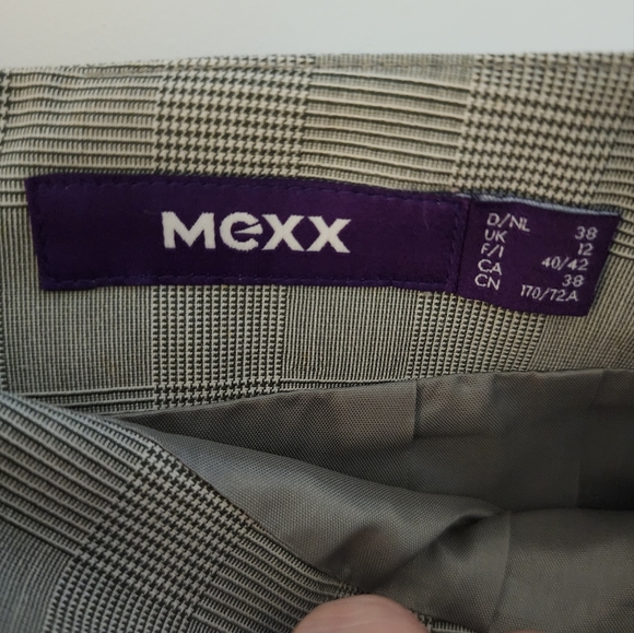NWOT Gray Check Mexx Skirt Size UK12 - Picture 3 of 3